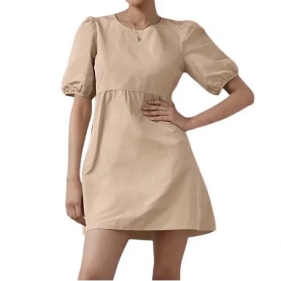 WILFRED LIGHT BLUE PUFF SLEEVE MINI DRESS Size 2XS - Picture 15 of 15